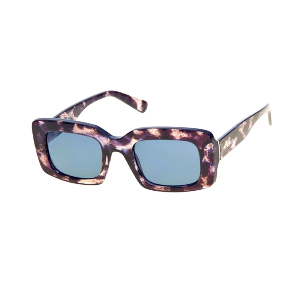 Frye & Co Purple Tortoiseshell Rectangle Sunglasses